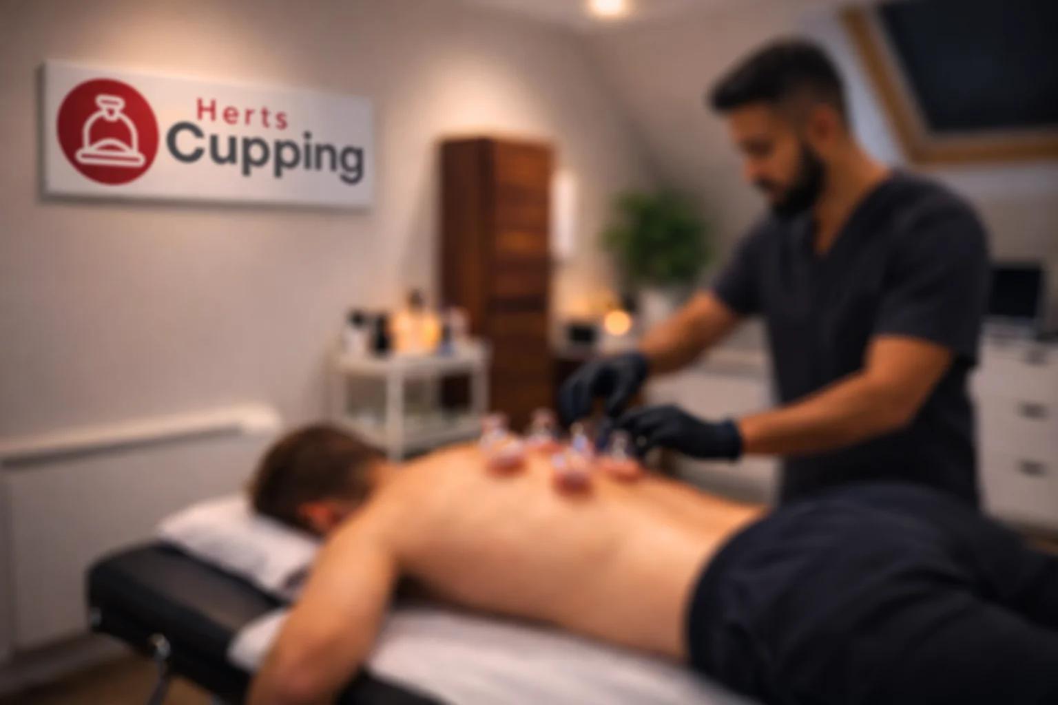 The private treatment room at Herts Cupping in St Albans